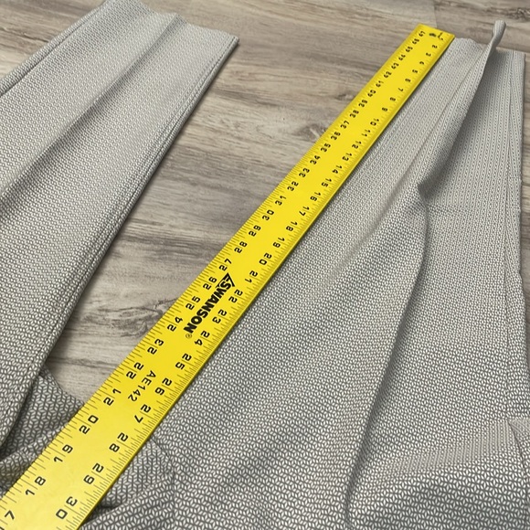 Adrianna Papell Gray & White Print Elastic Waist Pull On Straight Leg Pants 12 - Picture 8 of 11